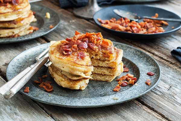 Cornmeal Gluten Free
 Gluten Free Cornmeal Bacon Pancakes