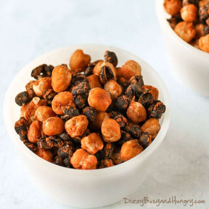 Crunchy Healthy Snacks
 Chickpea and Black Bean Snack Mix
