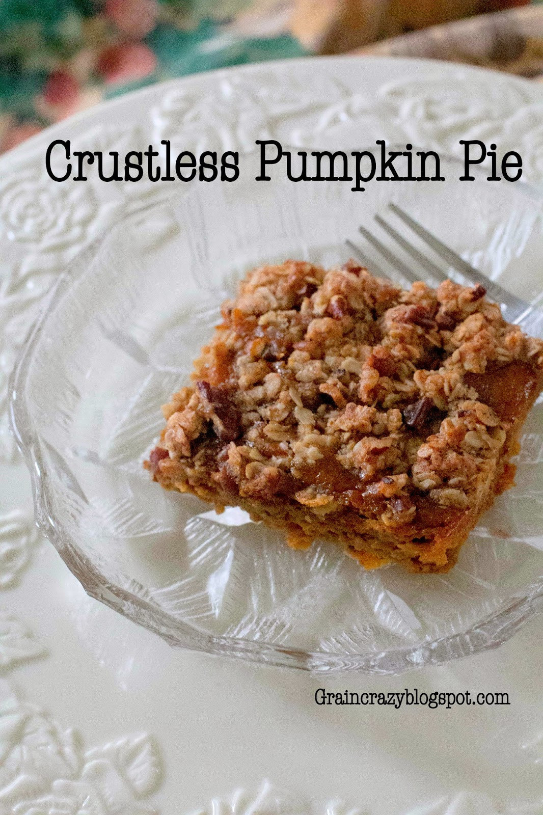 Crustless Dairy Free Pumpkin Pie Grain Crazy Crustless Pumpkin Pie Gluten Free