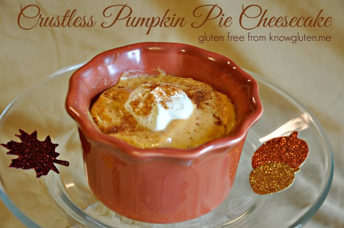 Crustless Dairy Free Pumpkin Pie Gluten Free Pumpkin Pie Cheesecake in a Jar know gluten