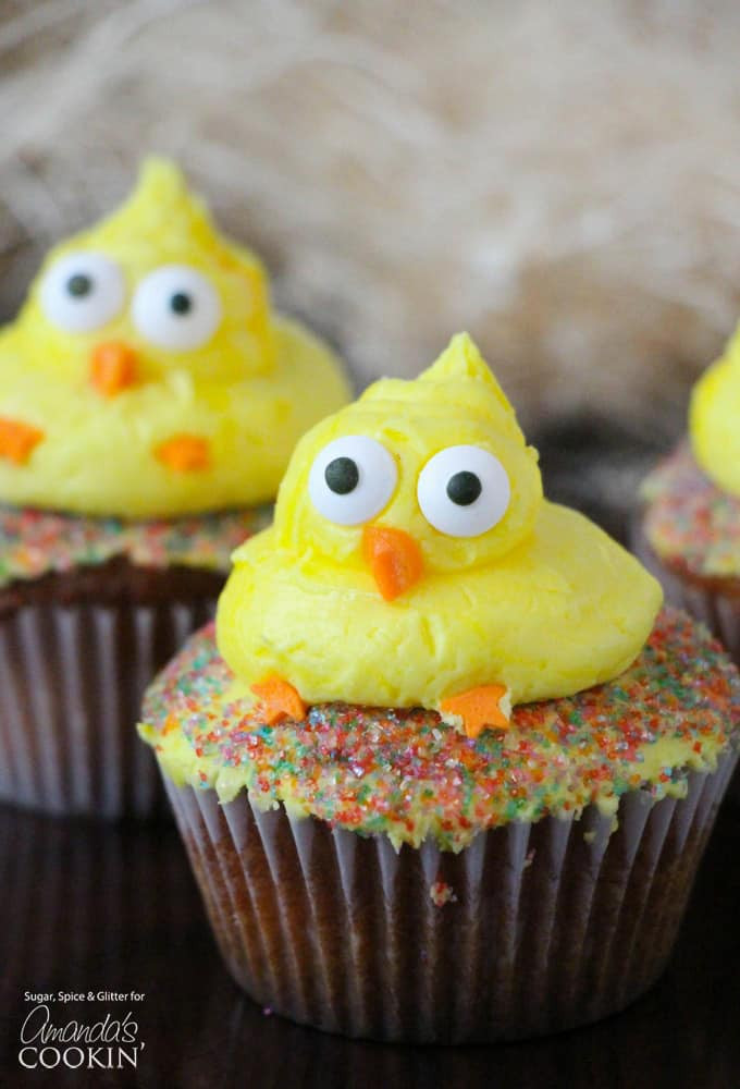 Cute Easter Cupcakes
 Easter Chick Cupcakes a fun and easy Easter cupcake design