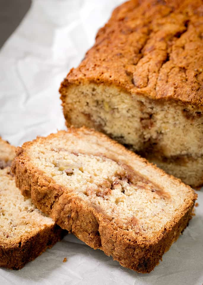 Dairy Free Banana Bread
 Cinnamon Swirl Gluten Free Banana Bread