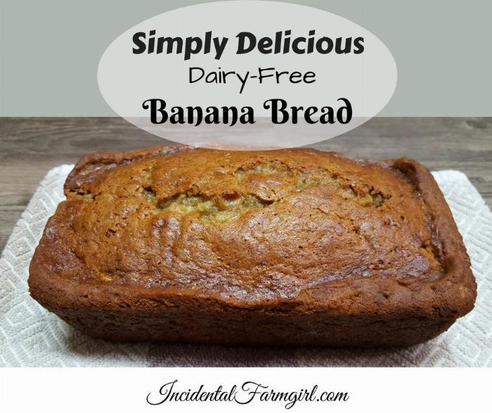 Dairy Free Banana Bread
 Delicious & Simple Dairy Free Banana Bread Recipe