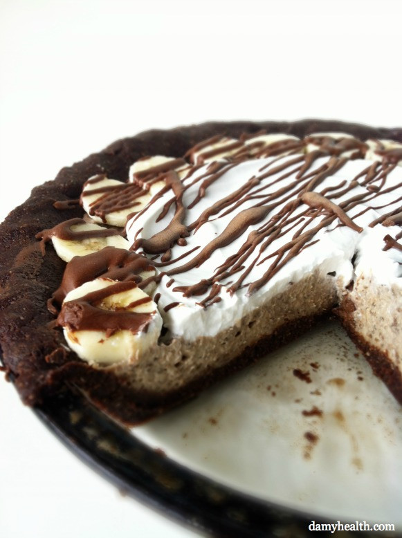 Dairy Free Banana Cream Pie
 Healthy Chocolate Banana Cream Pie GF Raw and Vegan