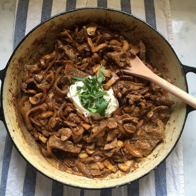 Dairy Free Beef Stroganoff
 Beef Stroganoff with a dairy free option