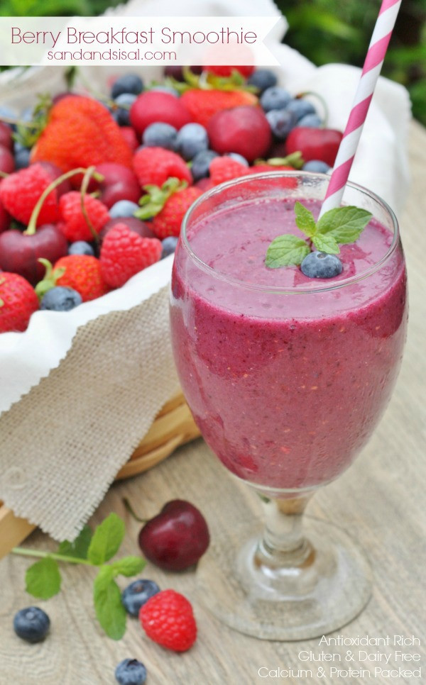 Dairy Free Breakfast Smoothies
 Berry Breakfast Smoothie Sand and Sisal