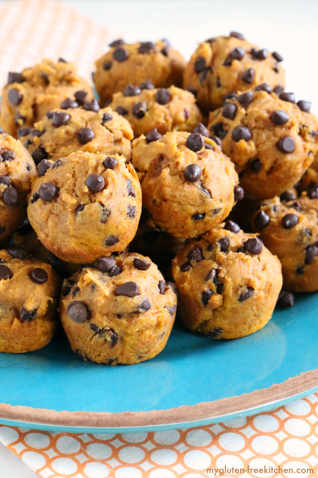 Dairy Free Chocolate Chip Muffins
 Gluten free Dairy free Pumpkin Chocolate Chip Mini Muffins