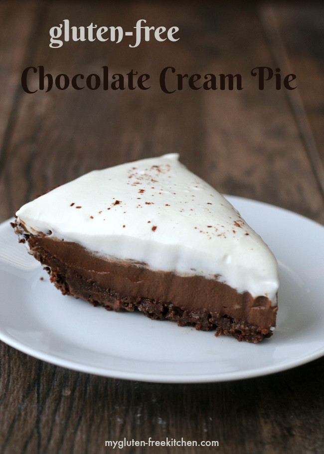 Dairy Free Chocolate Cream Pie
 Gluten free Chocolate Cream Pie