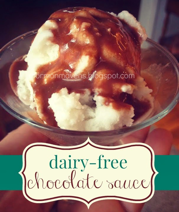 Dairy Free Chocolate Sauce
 Mormon Mavens in the Kitchen Dairy Free Chocolate Sauce