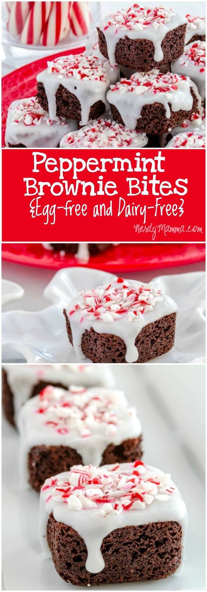 Dairy Free Christmas Desserts
 Peppermint Brownie Bites Egg free and Dairy Free