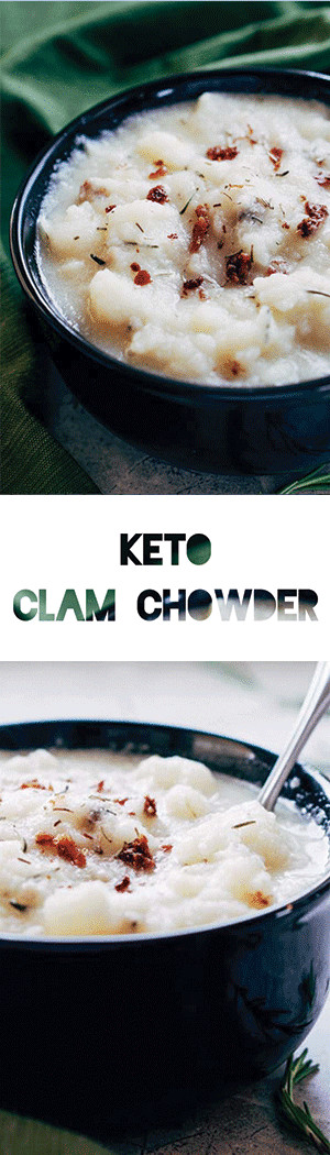 Dairy Free Clam Chowder
 Keto Clam Chowder Recipe [Dairy Free Gluten Free] KETOGASM