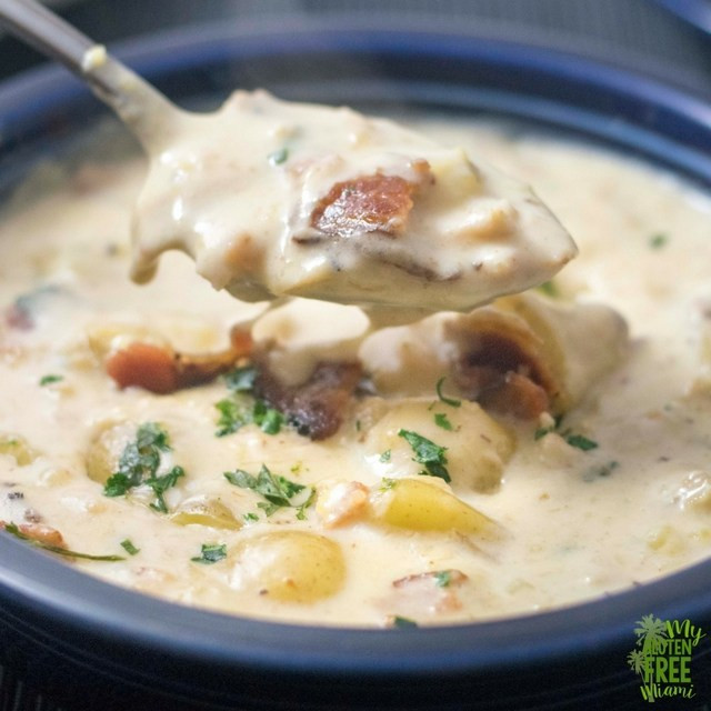 Dairy Free Clam Chowder
 Gluten Free Clam Chowder with Bacon