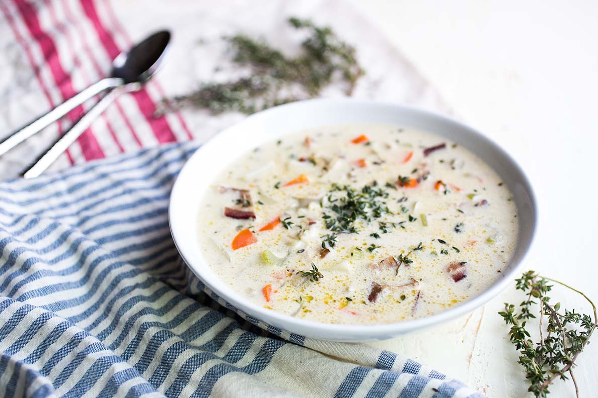 Dairy Free Clam Chowder
 Thick & Creamy Dairy Free Clam Chowder