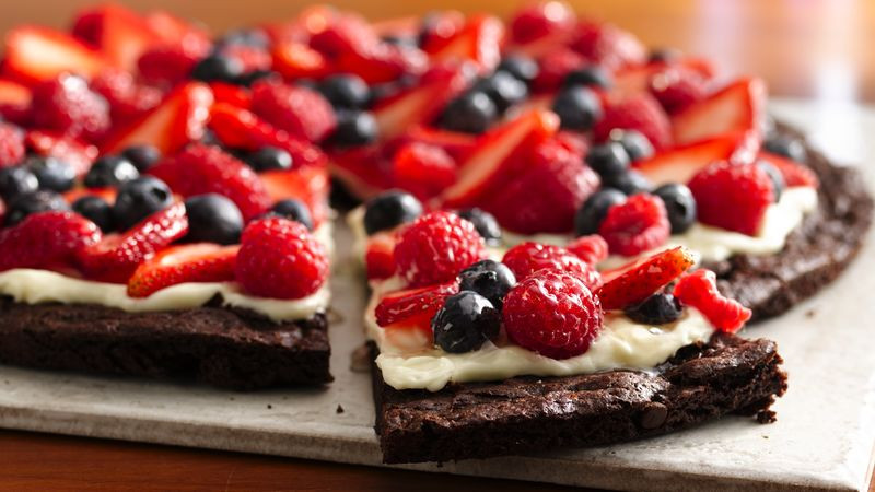 Dairy Free Dessert Recipes Gluten Free Brownie and Berries Dessert Pizza recipe from