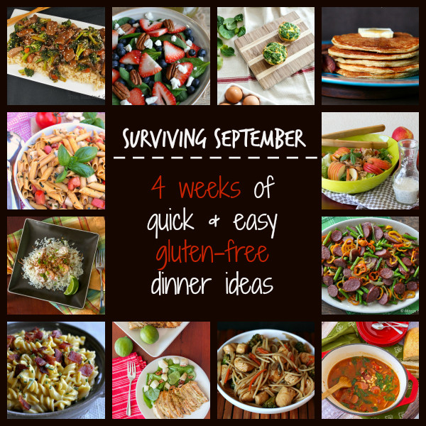 Dairy Free Dinner Ideas
 Surviving September 4 weeks of easy gluten free dinner ideas