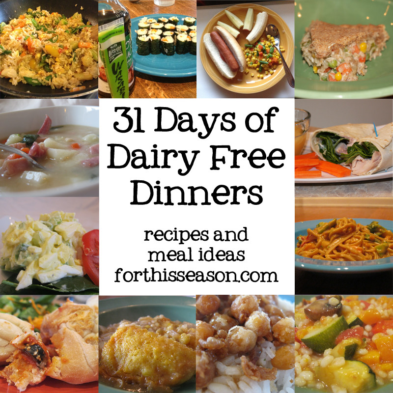 Dairy Free Dinner Recipes
 31 Days of Dairy Free Dinners Recipes and Meal