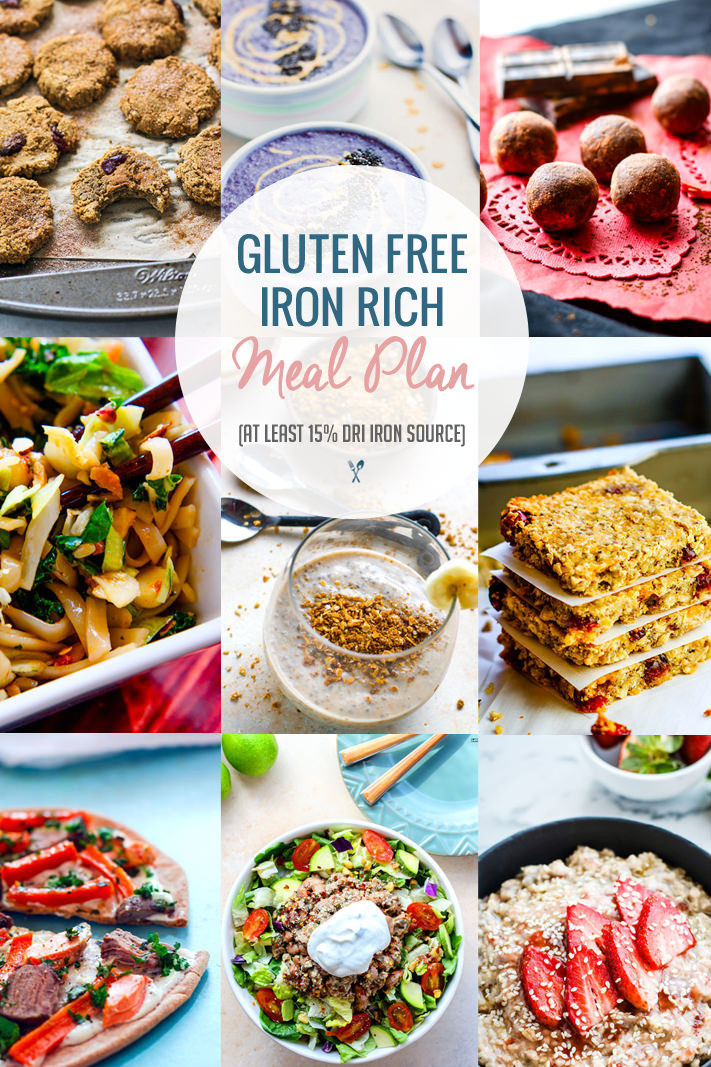 Dairy Free Dinners
 Iron Rich Healthy Gluten Free Meal Plan Ideas DRI or