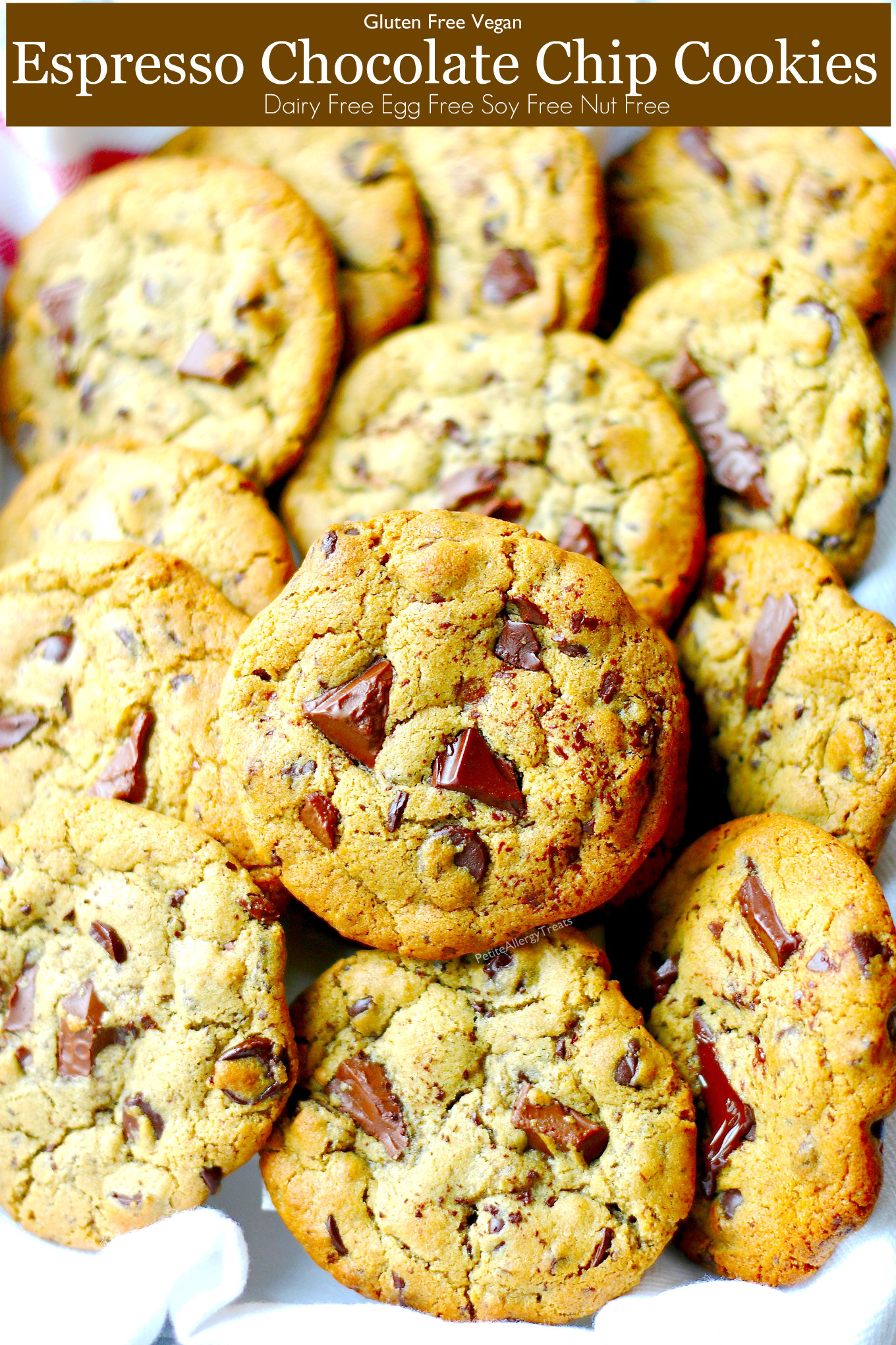 Dairy Free Egg Free Chocolate Chip Cookies
 Gluten Free Espresso Chocolate Chip Cookies Petite