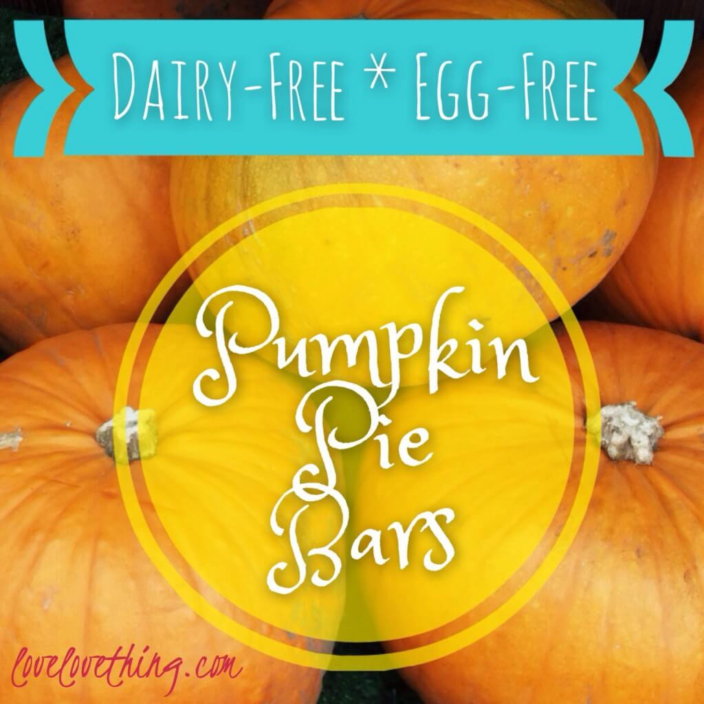 Dairy Free Egg Free Pumpkin Pie
 Pumpkin Pie Bars Dairy Free & Egg Free It s a love