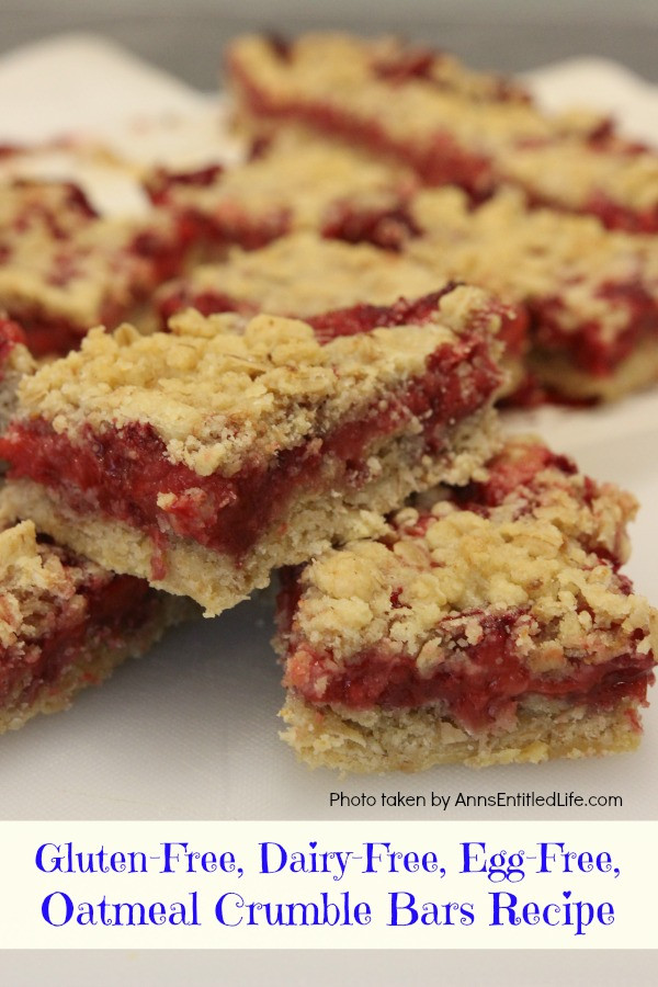 Dairy Free Egg Free Recipes
 Gluten Free Dairy Free Egg Free Oatmeal Crumble Bars Recipe