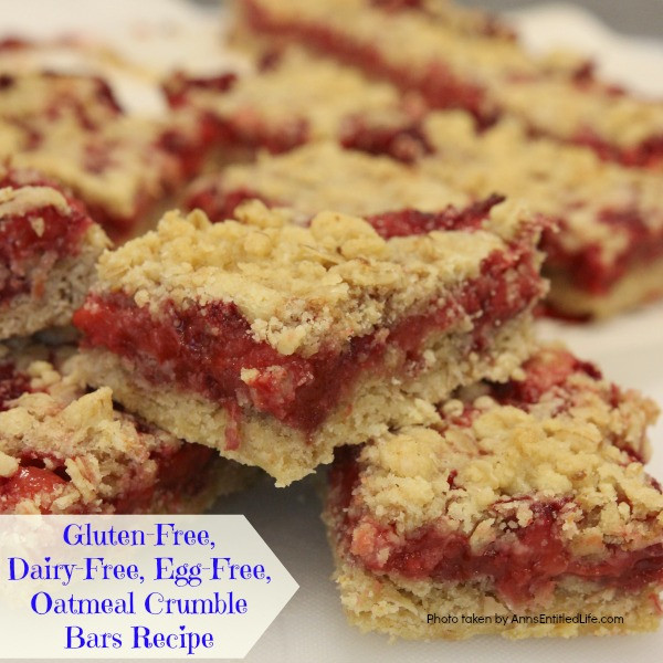 Dairy Free Egg Free Recipes
 Gluten Free Dairy Free Egg Free Oatmeal Crumble Bars Recipe