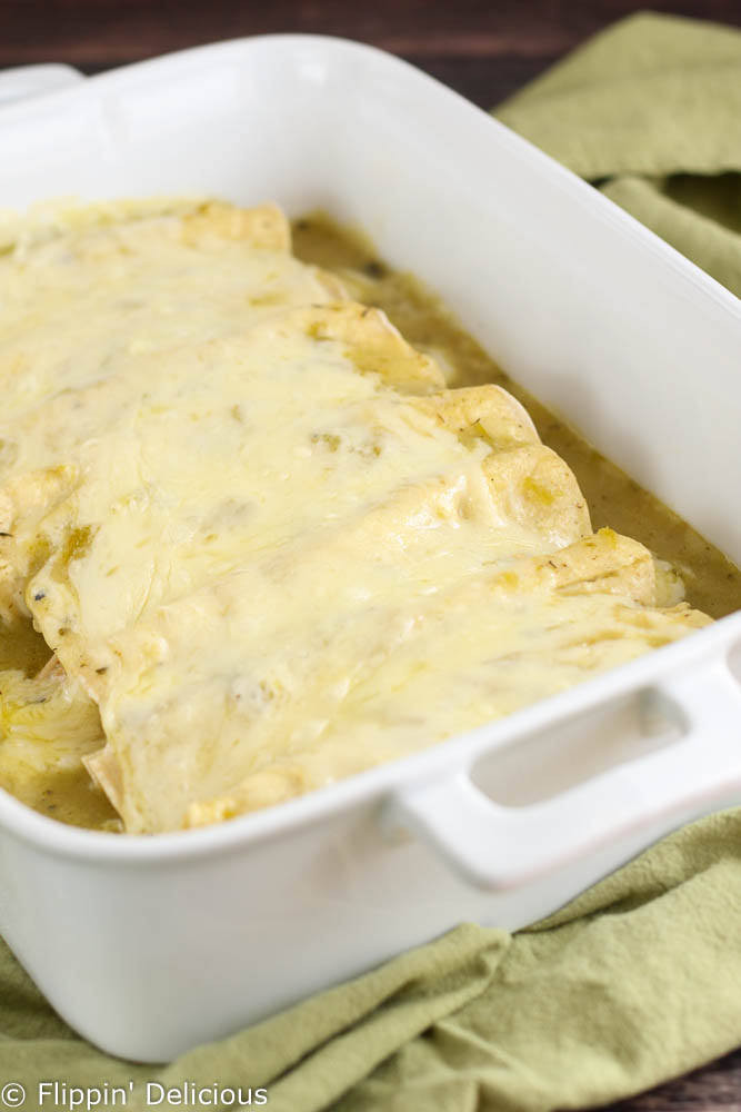 Dairy Free Enchiladas
 Gluten Free Green Chile Enchiladas