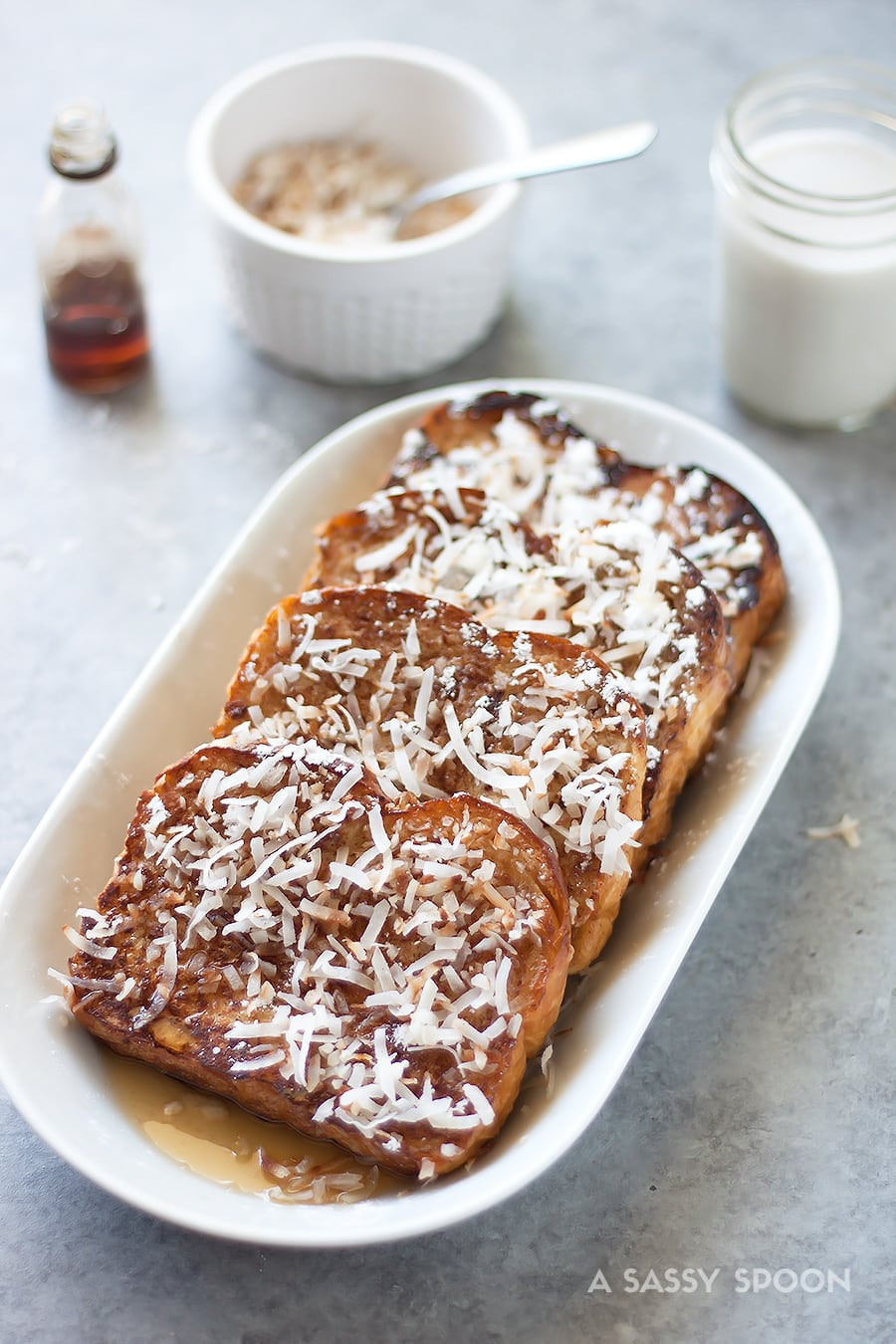Dairy Free French Toast
 Coquito Spiked Dairy Free French Toast
