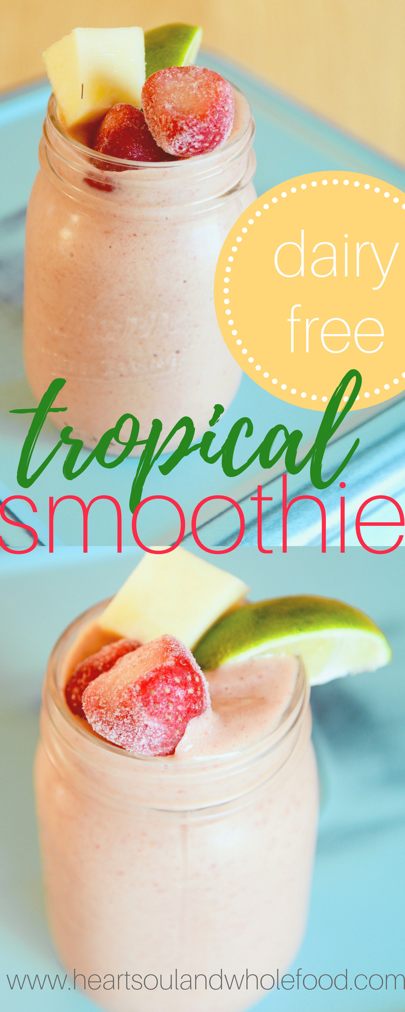 Dairy Free Fruit Smoothies
 Dairy Free Tropical Smoothie Recipe The Fun Sized Life