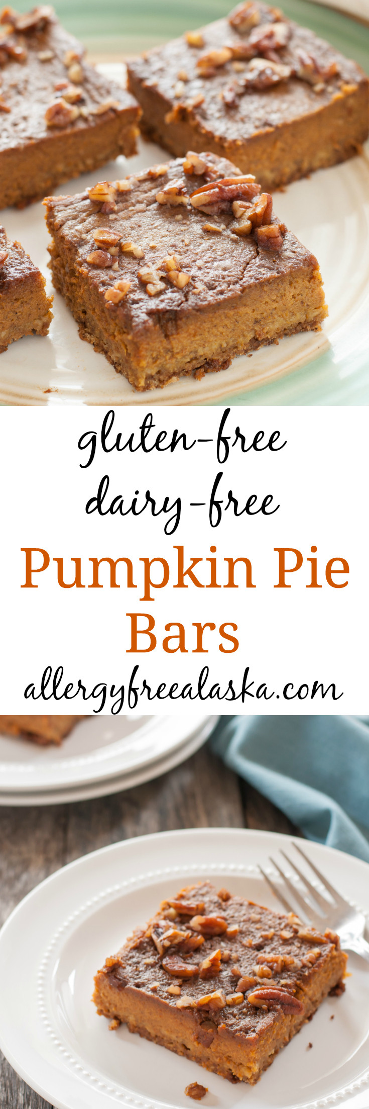 Dairy Free Gluten Free Pumpkin Pie
 gluten free dairy free pumpkin pie bar recipe from allergy