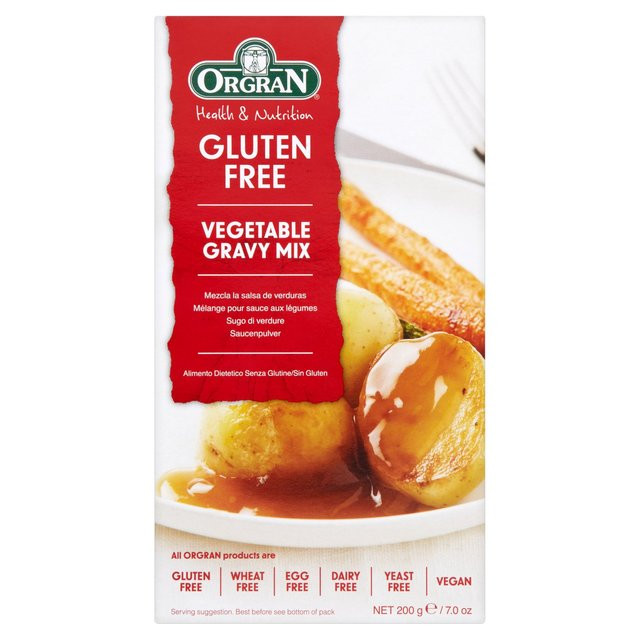 Dairy Free Gravy
 Orgran Gluten Free Gravy Mix 200g from Ocado