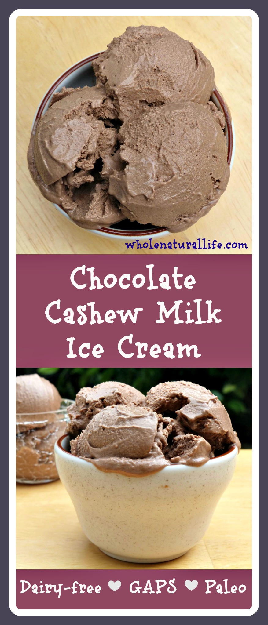 Dairy Free Ice Cream Maker Recipes
 Chocolate Cashew Milk Ice Cream Dairy free GAPS Paleo