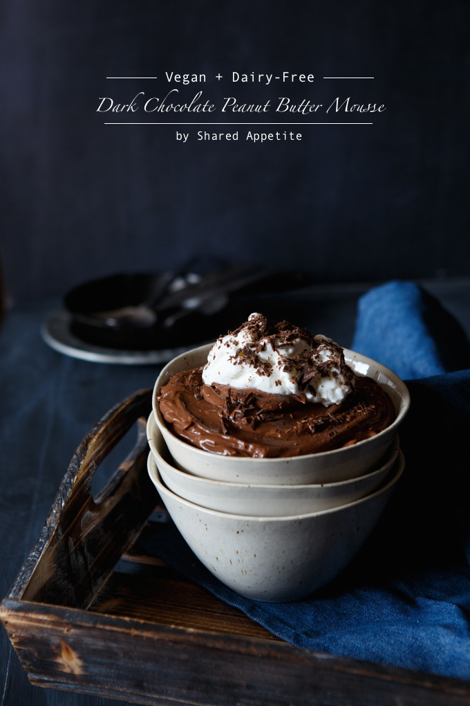 Dairy Free Mousse
 Vegan and Dairy Free Dark Chocolate Peanut Butter Mousse