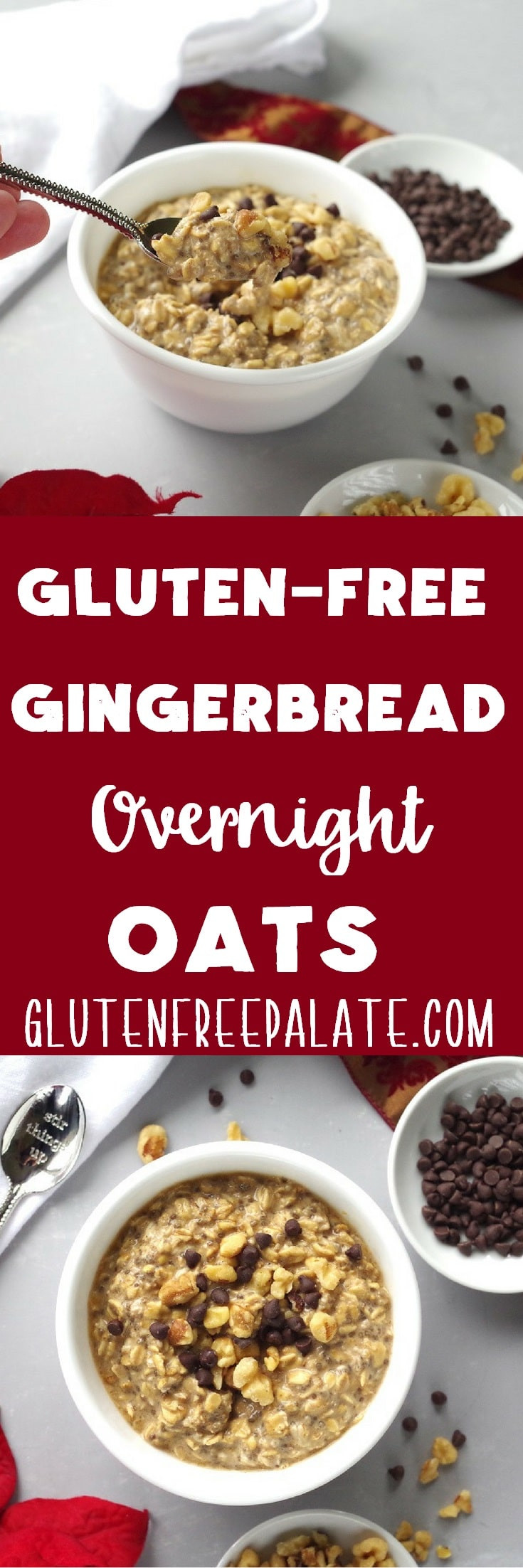 Dairy Free Overnight Oats
 Gluten Free Gingerbread Overnight Oats