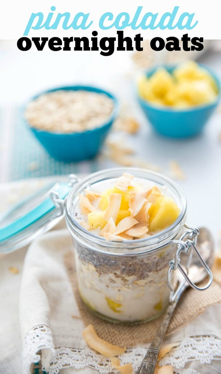 Dairy Free Overnight Oats
 Dairy Free Pina Colada Overnight Oats