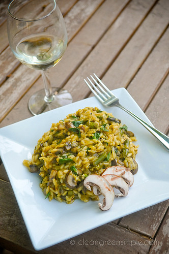 Dairy Free Risotto
 Mushroom & Asparagus Risotto