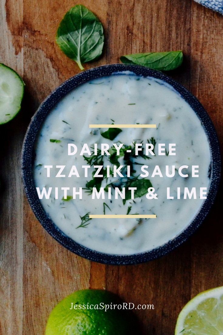 Dairy Free Tzatziki Sauce
 Dairy Free Tzatziki Sauce with Mint & Lime