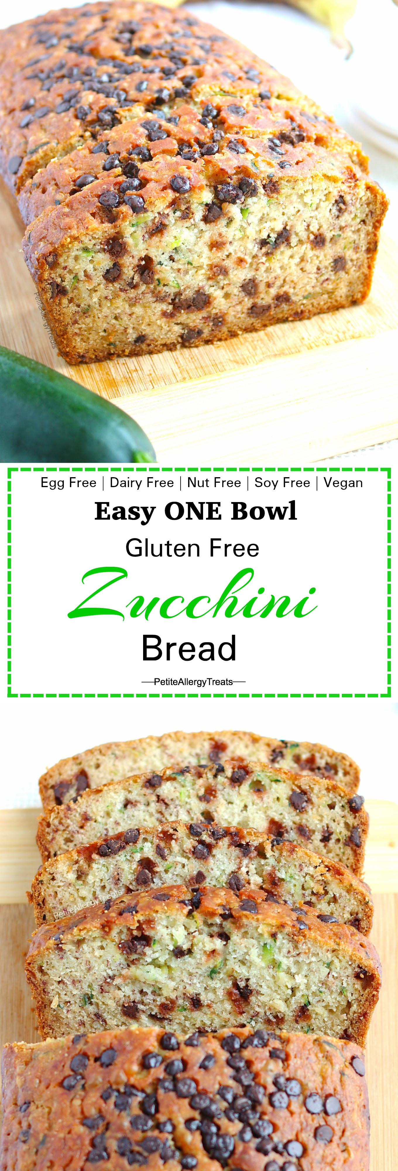 Dairy Free Zucchini Bread
 Egg Free Gluten Free Zucchini Bread Vegan Dairy Free