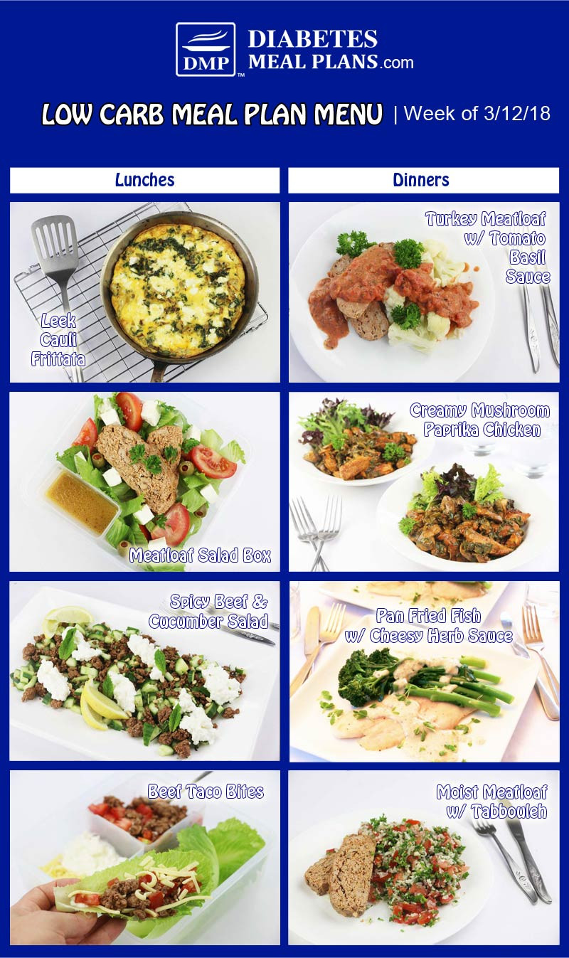 Diabetic Dinner Menu
 Diabetic Meal Plan Week of 3 12 18