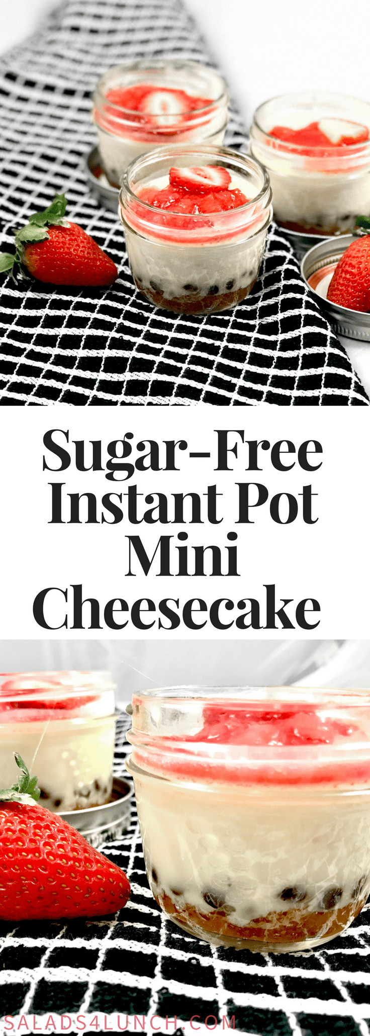 Diabetic Instant Pot Recipes
 Easy Mini Sugar Free Strawberry Cheesecake in the Instant