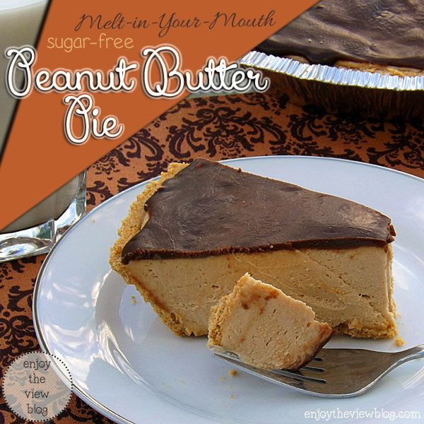 Diabetic Peanut Butter Pie
 Melt in Your Mouth sugar free Peanut Butter Pie