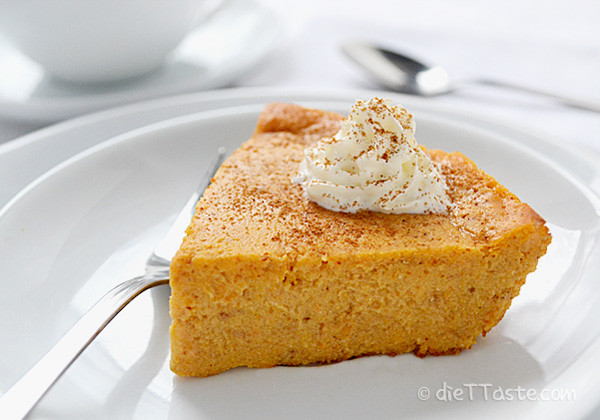 Diabetic Pumpkin Pie
 Crustless Pumpkin Pie