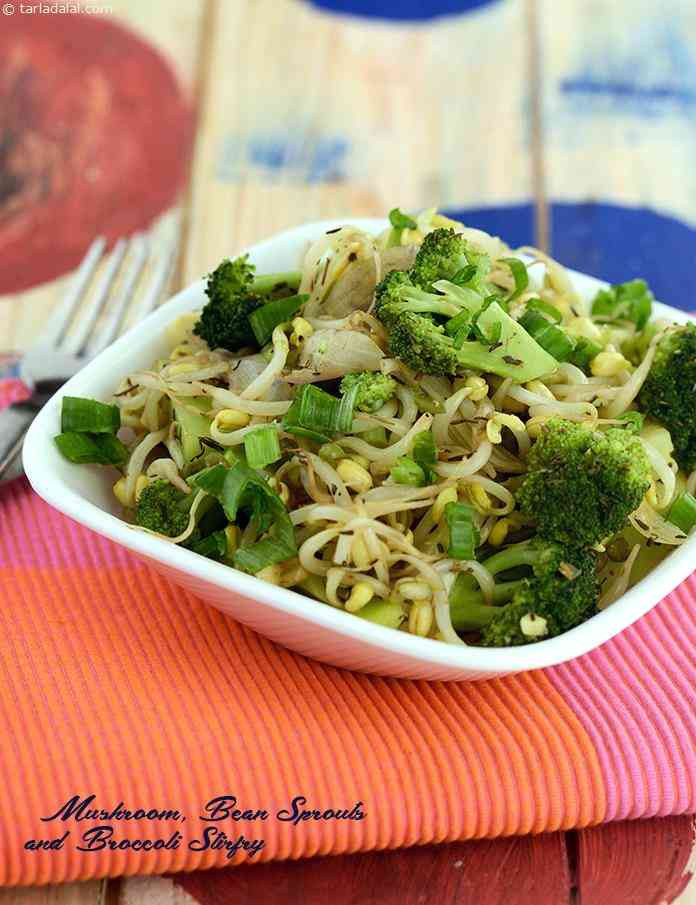 Diabetic Stir Fry Recipes
 Mushroom Bean Sprouts and Broccoli Stir fry recipe