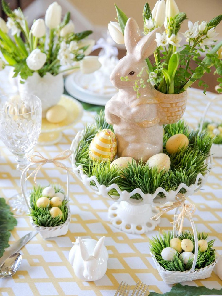 Easter 2019 Dinner
 Frühlingsfarben für Oster Tischdeko Grün und Gelb