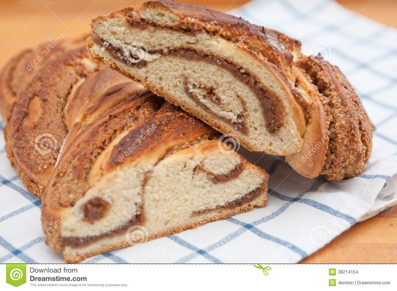 Easter Bread German
 Sweet Braided German Easter Bread Stock Image