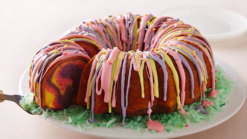 Easter Bundt Cake
 How to Make a Rainbow Bundt Cake for Easter BettyCrocker