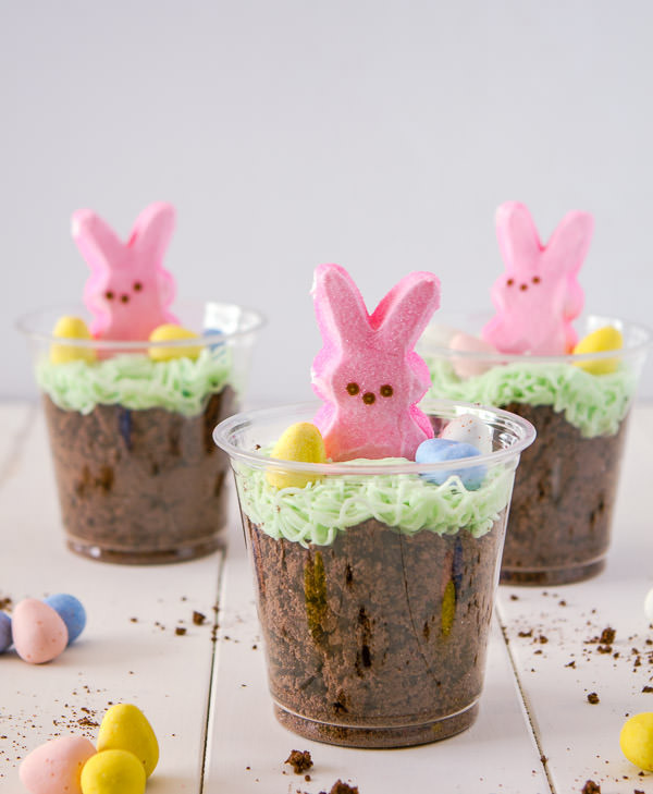 Easter Bunny Desserts
 Bunny Dirt Cups Dessertweek