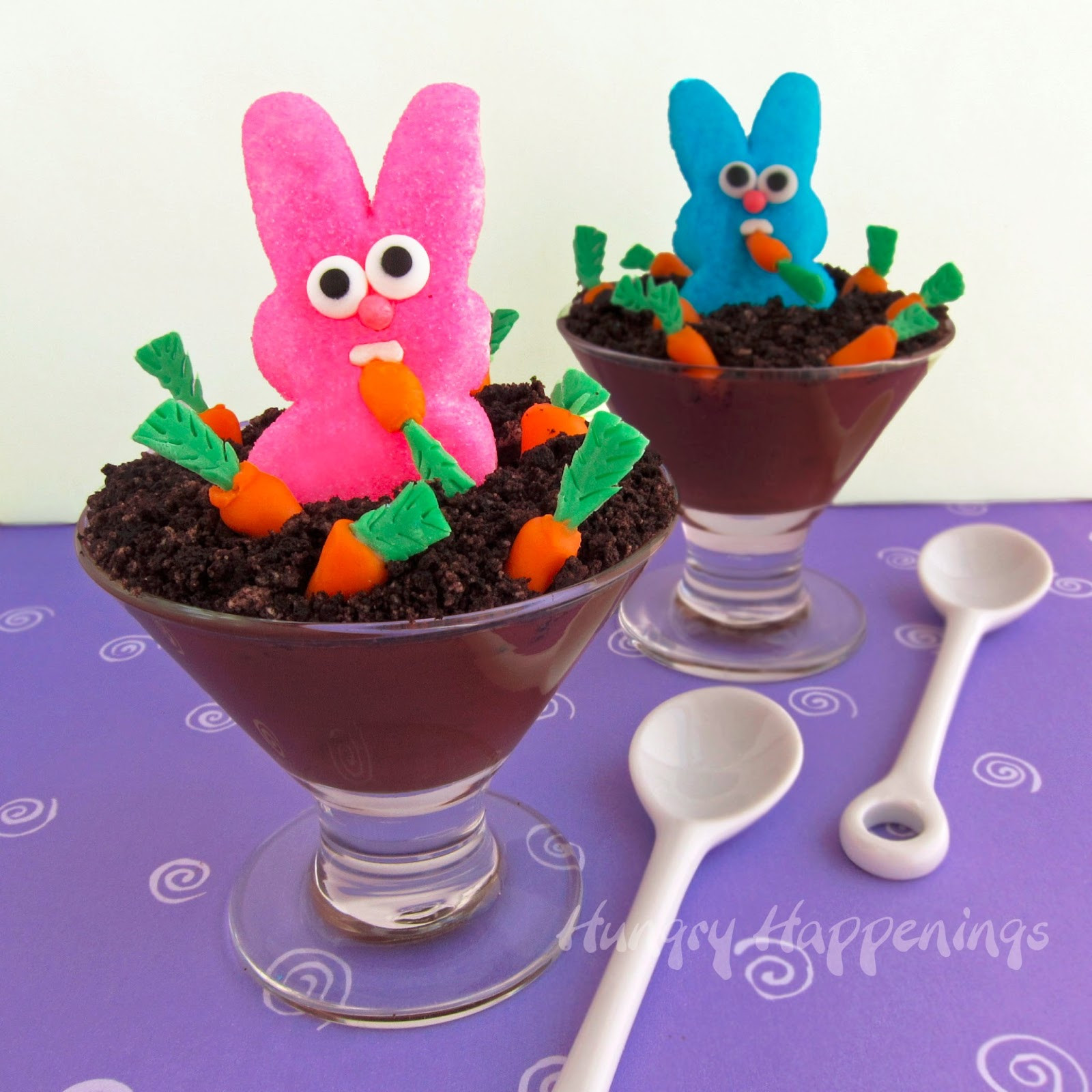 Easter Bunny Desserts
 Peeps Party Raiding the Carrot Patch Peeps Pudding