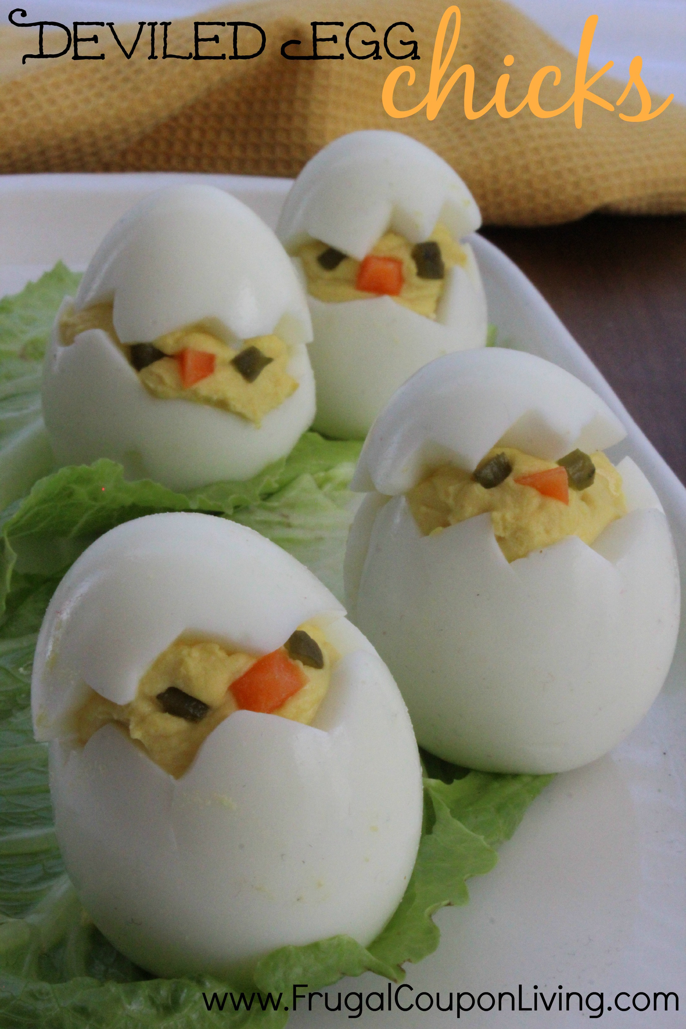 Easter Bunny Deviled Eggs
 Easter Deviled Egg Chicks Recipe Twist on the Norm