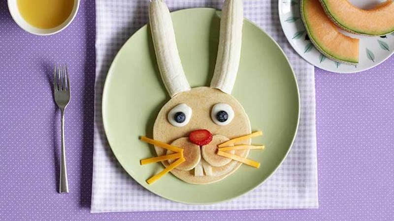 Easter Bunny Pancakes
 How to Make an Easter Bunny Pancake BettyCrocker