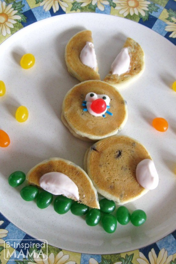 Easter Bunny Pancakes
 Super Simple Easter Bunny Pancakes for Kids